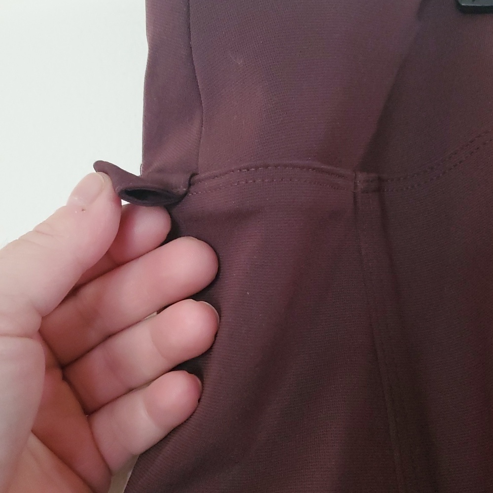 Womens Carhartt Brown Fitted Leggings Size 2X Zip Pocket - Picture 5 of 12